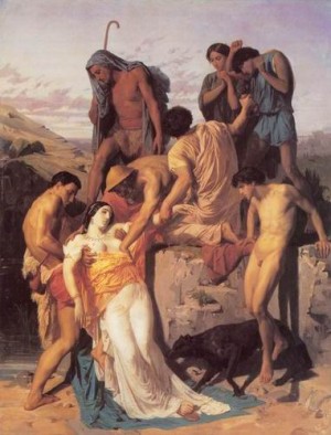 Oil bouguereau,william Painting - Zenobia Found by Shepherds by Bouguereau,William