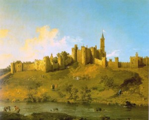 Oil canaletto Painting - Alnwick Castle  Northumberland 1752 by Canaletto