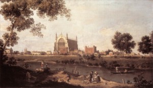 Oil canaletto Painting - Eton College Chapel  c. 1754 by Canaletto