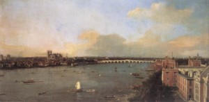 Oil canaletto Painting - London  Seen from an Arch of Westminster Bridge  1747 by Canaletto