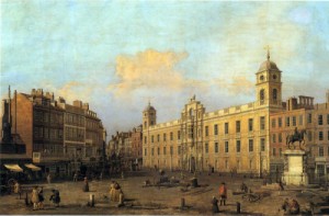 Oil canaletto Painting - Northumberland House  1752 by Canaletto