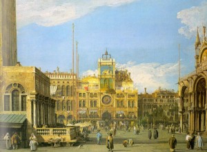 Oil canaletto Painting - Piazza San Marco Looking North 1729 by Canaletto