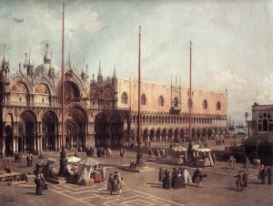 Oil canaletto Painting - Piazza San Marco Looking South-East  1735-40 by Canaletto