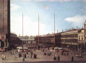 Oil canaletto Painting - Piazza San Marco Looking toward San Geminiano  c. 1735 by Canaletto
