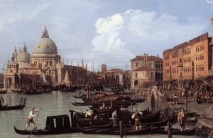Oil canaletto Painting - The Molo, Looking West (detail)  1730 by Canaletto