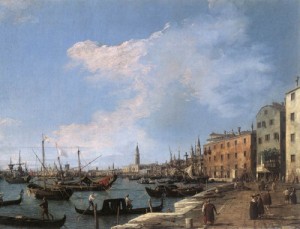 Oil canaletto Painting - The Riva degli Schiavoni 1730-31 by Canaletto