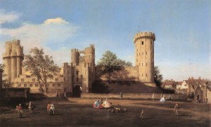 Oil canaletto Painting - Warwick Castle, the East Front  1752 by Canaletto