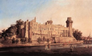 Oil canaletto Painting - Warwick Castle, the South Front  1748 by Canaletto