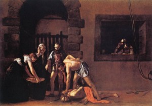 Oil caravaggio Painting - Beheading of Saint John the Baptist  1608 by Caravaggio