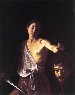 Oil caravaggio Painting - David with the Head of Goliath  1609-0 by Caravaggio