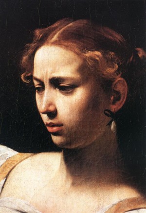 Oil caravaggio Painting - Judith Beheading Holofernes (detail)  - c. 1598 by Caravaggio