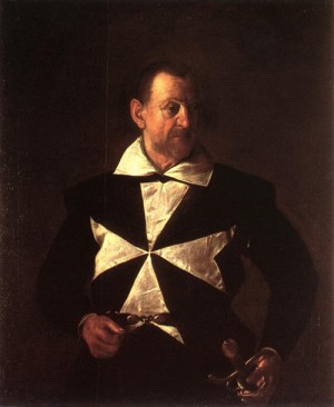 Oil portrait Painting - Portrait of Alof de Wignacourt  1608 by Caravaggio