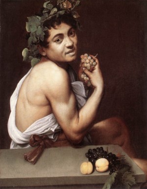 Oil portrait Painting - Self Portrait as Sick Bacchus. c.1593-1594 by Caravaggio