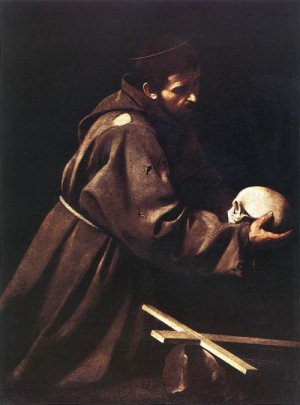 Oil caravaggio Painting - St Francis - c. 1606 by Caravaggio
