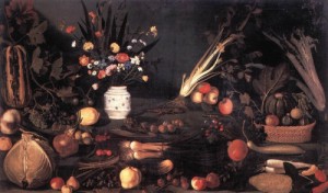 Oil caravaggio Painting - Still-Life with Flowers and Fruit  1590s by Caravaggio