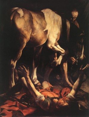 Oil the Painting - The Conversion on the Way to Damascus  1600 by Caravaggio