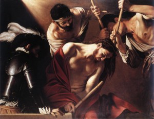 Oil caravaggio Painting - The Crowning with Thorns by Caravaggio