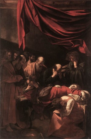 Oil caravaggio Painting - The Death of the Virgin  1606 by Caravaggio