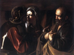  Photograph - The Denial of St Peter  1610 by Caravaggio