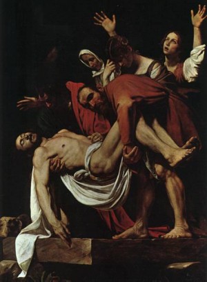 Oil caravaggio Painting - The Deposition     1604 by Caravaggio