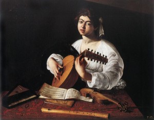 Oil caravaggio Painting - The Lute Player - c. 1600 by Caravaggio