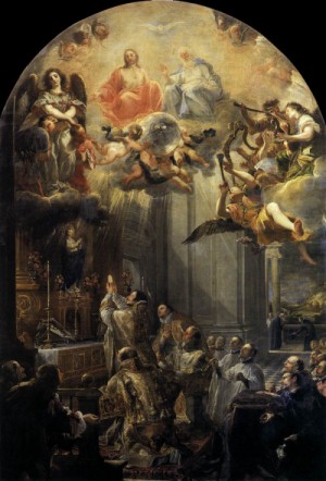 Oil carreno de miranda,juan Painting - Mass of St John of Matha   1666 by Carreno de Miranda,Juan