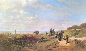  Photograph - Sunday Walk 2 by Carl Spitzweg