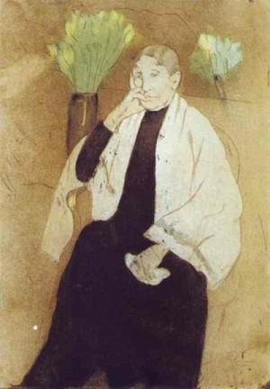 Oil portrait Painting - A Portrait of the Artist's Mother. c.1889-1890 by Cassatt,Mary