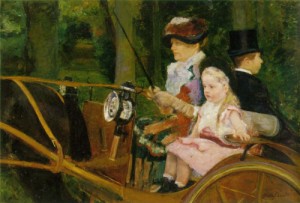 Oil cassatt,mary Painting - Driving 1881 by Cassatt,Mary