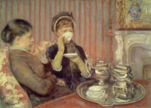 Oil cassatt,mary Painting - Five O'Clock Tea  1880 by Cassatt,Mary