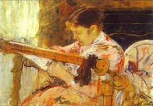  Photograph - Lydia at a Tapestry Loom. c. 1881 by Cassatt,Mary