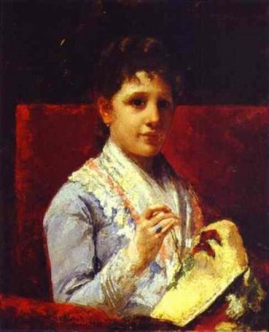  Photograph - Mary Ellison Embroidering  1877 by Cassatt,Mary