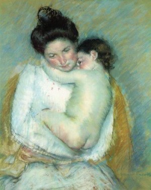 Oil cassatt,mary Painting - Mother and Child (pastel) by Cassatt,Mary