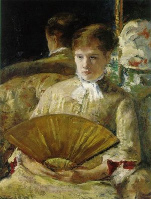 Oil cassatt,mary Painting - Portrait of a Lady by Cassatt,Mary