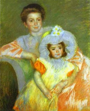  Photograph - Reine Lefevre and Margot. c. 1902 by Cassatt,Mary