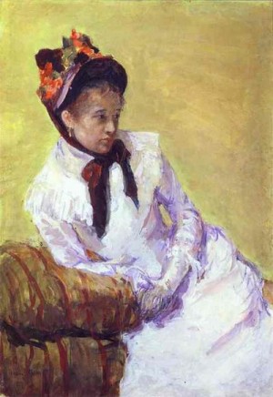 Oil portrait Painting - Self-Portrait. c. 1878 by Cassatt,Mary