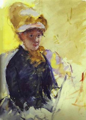 Oil portrait Painting - Self-Portrait. c.1880 by Cassatt,Mary