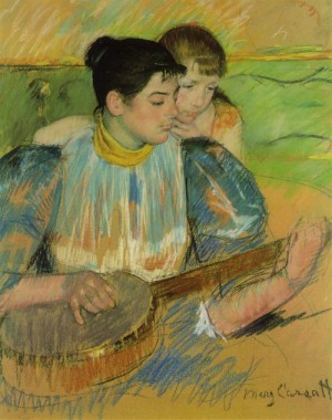 Oil cassatt,mary Painting - The Banjo Lesson 1893-94 by Cassatt,Mary