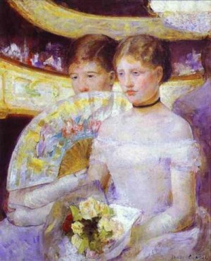 Oil cassatt,mary Painting - The Loge 1882 by Cassatt,Mary