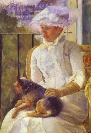 Oil girl Painting - Young Girl at a Window c.1883 by Cassatt,Mary