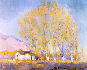 Oil canvas Painting - Autumn Blaze, oil on canvas by Clark, Alson Skinner