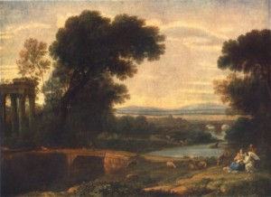 Oil claude lorrain Painting - Landscape with the Rest on the Flight into Egypt   1666 by Claude Lorrain