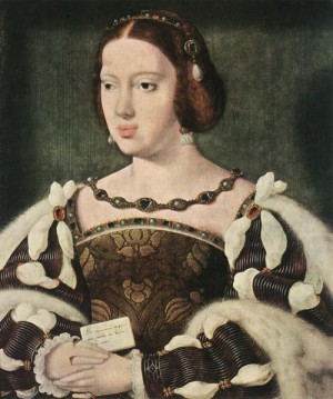Oil cleve, joos van Painting - Portrait of Eleonora, Queen of France   c. 1530 by Cleve, Joos van