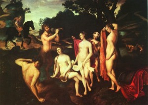 Oil clouet, francois Painting - The Bath of Diana, 1545 by Clouet, Francois