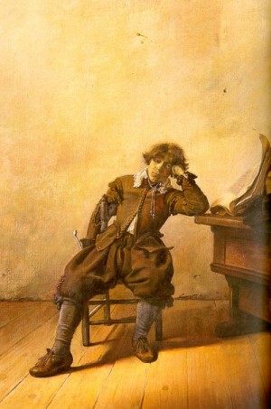 Oil codde, pieter Painting - Young Man with a Pipe, 1628-30 by Codde, Pieter