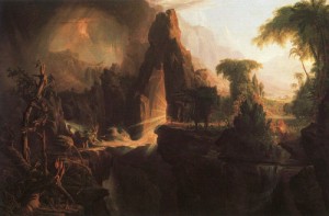 Oil garden Painting - Expulsion from the Garden of Eden, 1828 by Cole, Thomas