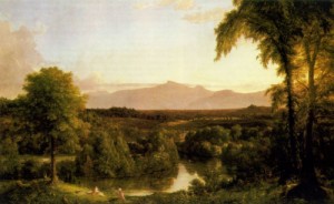 Oil cole, thomas Painting - View on the Catskill - EView on the Catskill - Early Autumn  1837 by Cole, Thomas