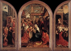 Oil cornelisz van oostsanen,jacob Painting - Triptych of the Adoration of the Magi  1517 by Cornelisz Van Oostsanen,Jacob