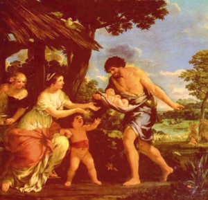 Oil cortona, pietro da Painting - Romulus & Remus Brought Back by Faustulus by Cortona, Pietro da