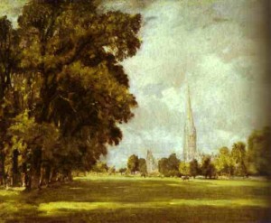  Photograph - A View of Salisbury Cathedral. c.1825 by Constable,John